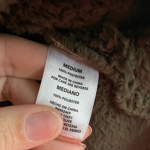 Alpine Sherpa Womens Size Medium Dark Green Half Zip Soft Fleece Jacket - Picture 8 of 9